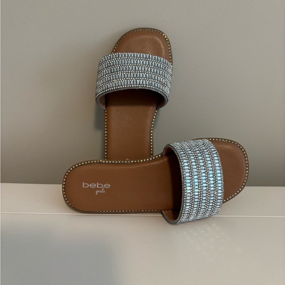 BEBE Girl jeweled flats / slides size 3
